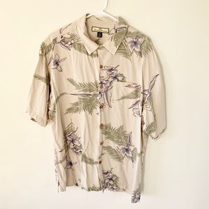 Tommy Bahama, 100% silk, short sleeved shirt, XL